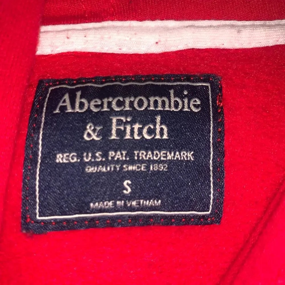 Y2K Colorblock Abercrombie & Fitch Men's Hoodie SM Preppy